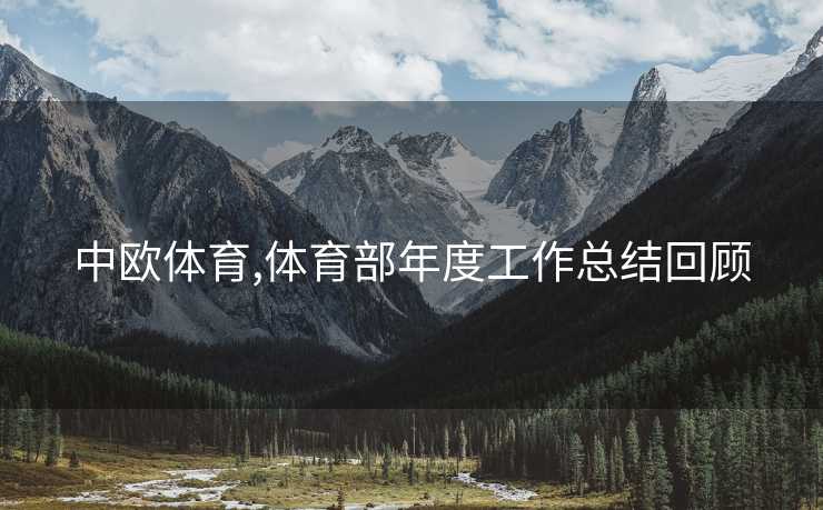 中欧体育,体育部年度工作总结回顾