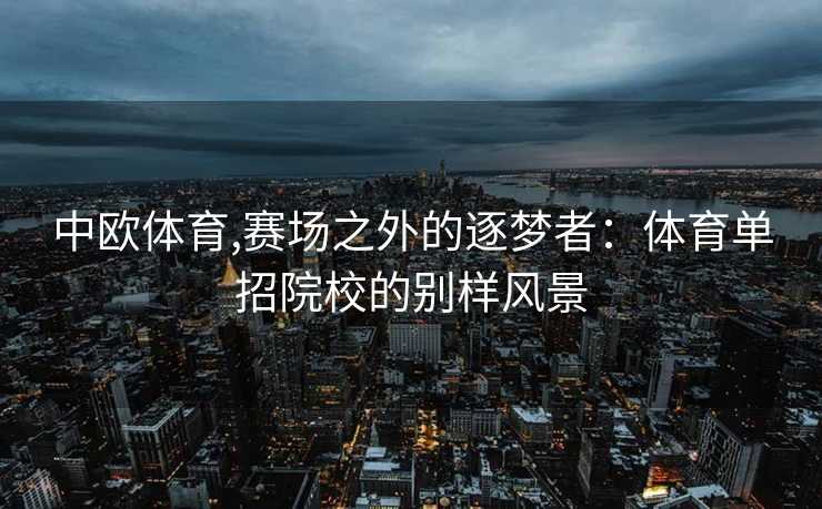 中欧体育,赛场之外的逐梦者：体育单招院校的别样风景