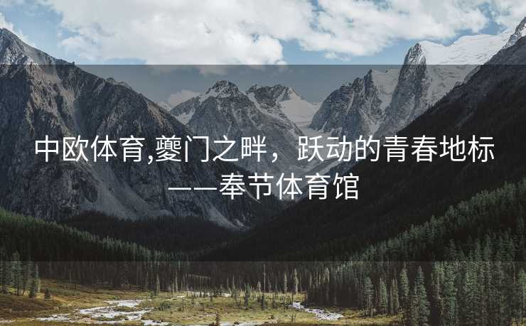 中欧体育,夔门之畔，跃动的青春地标——奉节体育馆